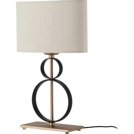 [GEBRAUCHT] B-Ware Tischleuchte Lampe Priam Schwarz Gold Stahl Schalter 42 Cm E27 Led Leuchte Lampe
