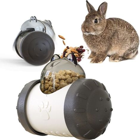 Balles de friandises interactives pour lapins, roulez et poussez, à utiliser avec des carottes en dés, des herbes séchées ou des fruits secs, balles de friandises pour lapins, cochons d'Inde, chinchil (1/5)