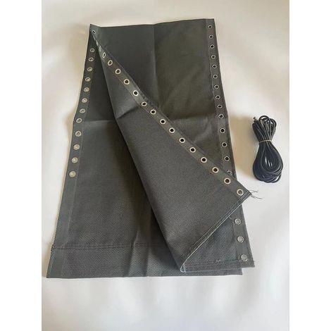 Tessuto di ricambio per sedia, tessuto antigravità per sedia a sdraio (grigio) con corda, accessori per sedia, sedia a sdraio elastica da giardino (1/5)