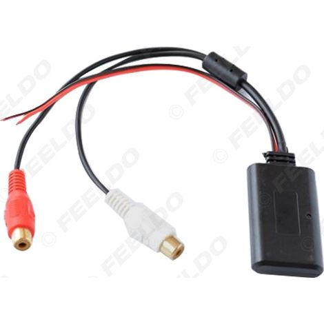 Câble audio sans fil Bluetooth universel pour voiture avec entrée vidéo à 2 canaux, câble adaptateur audio Bluetooth pour voiture, câble audio AUX