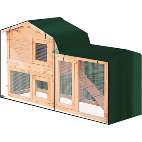 Housse triangulaire pour clapier en Oxford 210D - Face transparente pliable - Noir, modèle 147 (1/3)