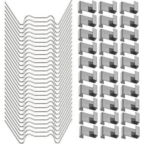 Kit de réparation de serre (2 pièces) : boucle en Z, 50 clous en W (paquet de 50). (1/5)