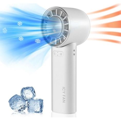 Ventilateur de refroidissement personnel Véritable ventilateur portable avec coussin de refroidissement à glace pour l'air frais. Parfait pour les poussettes, les voyages, le camping, l'extérieur et l (1/5)