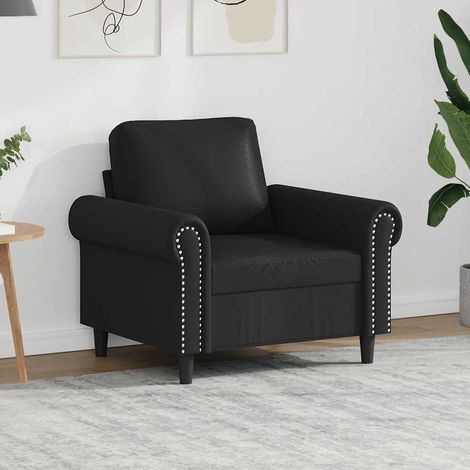Sessel Schwarz 60 cm Kunstleder