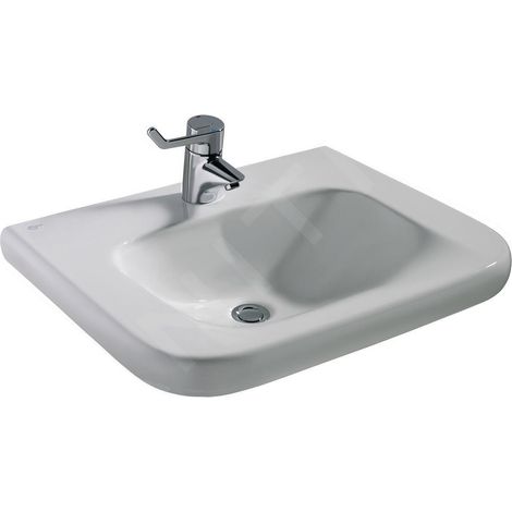 Ideal Standard Contour 21 - Lavabo adapté aux personnes à mobilité réduite 650x560 mm, 1 trou pour mitigeur, sans déversoir, (1/2)