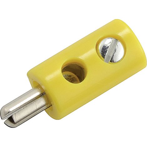 Kahlert Licht  Miniatur-Bananenstecker Stecker, gerade Stift-Ø: 2.6 mm Gelb 1 St.