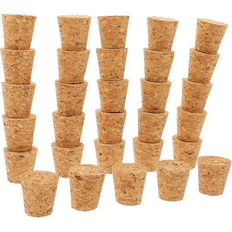 30 bouchons liège, 20x15x20 mm, bois, coniques, pour conservation (1/5)