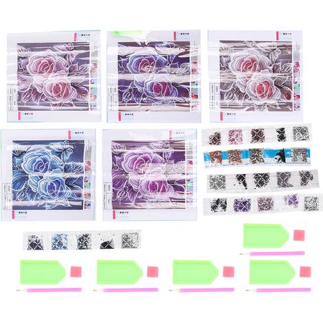 Kit de 5 peintures diamant 5D DIY, paysage broderie artisanale, décoration maison art créatif. (1/5)