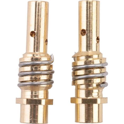 Kit de 18 pièces pour torche de soudage MIG MB15 15AK : buse de contact 0,8 mm M6, porte-buse, diffuseur et coupelle de protection. (1/4)