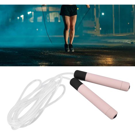 Corde à sauter lumineuse LED, corde à sauter de sport, corde à sauter à fibre optique pour enfants et adultes, rose. (1/5)