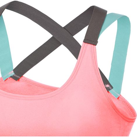 Soutien-gorge de sport sans coutures pour femme, idéal pour la course, le fitness et le yoga  soutien-gorge/gilet dorsal confortable et à faible impact  rose en forme de S. (1/5)