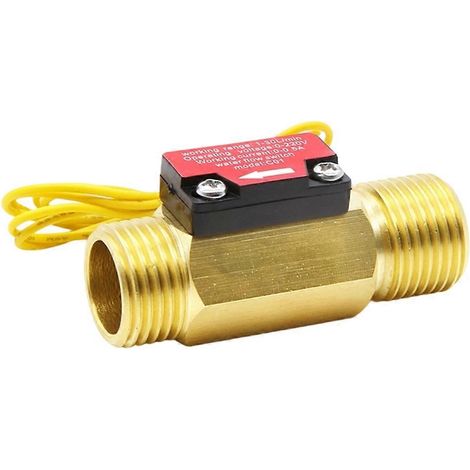 Interrupteur en laiton 1/2" 3/4" DN15 DN20, capteur d'eau avec filtre pour fluides liquides 0-220 V A G1/2 (1/5)
