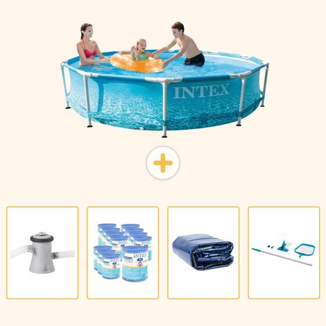 Intex Piscine Tubulaire Ronde - 305x76 cm - 5-pièces SCB90 (1/5)