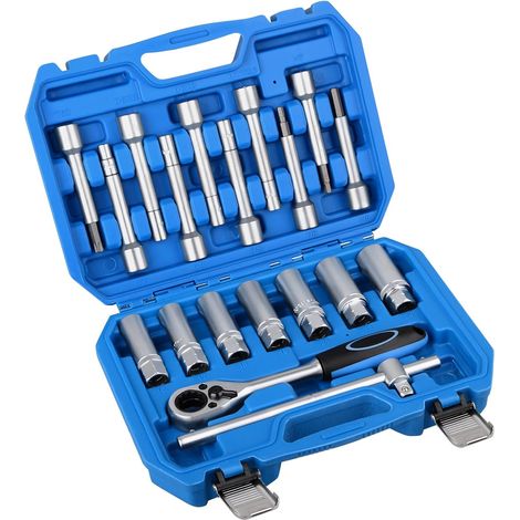 Jeu d'outils de 19 pièces d'amortisseurs à écrou pour jambe de suspension, palier de suspension, douille spéciale entraînement 1/2" (1/5)