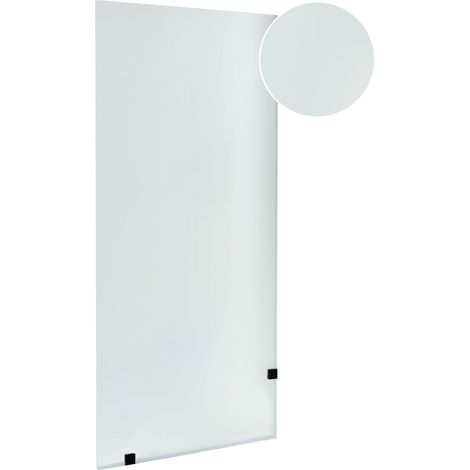 Vetro temperato per doccia in vetro temperato Walk in 90 x 195 cm Nero Icalma