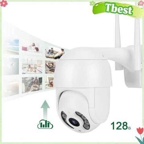 Tbest Caméra Wifi Caméra dôme PTZ 2 pouces, preuve IP66, 1080P, WiFi, 8 lumières, Surveillance, quincaillerie camera Prise UE (1/5)
