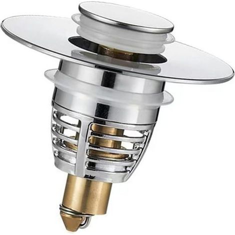 Set accessoire salle de bain-Set universel-bonde de lavabo avec crépine type Push pour trous d’évacuation (1/5)