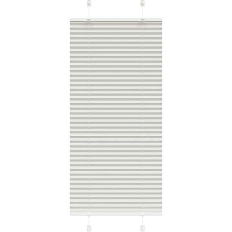 Plissee Hellgrau 60x100 cm Stoffbreite 59,4 cm Polyester