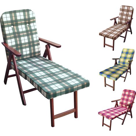 Sillón MOLISANA Artlegno Reclinable Reposapiés Extraíble Estructura de Madera  Color: Verde