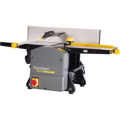 Steiner – Raboteuse-dégauchisseuse 1500W – Largeur de dégauchissage max. 254 mm – Épaisseur de rabotage max. 120 mm – Table en fonte d’aluminium (1/5)