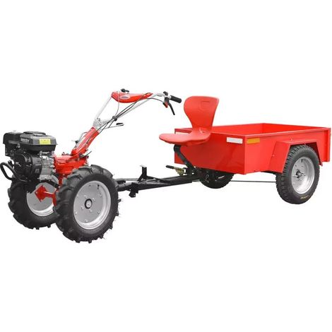 HECHT 7100 SET Benzin-Gartenfräse 4 kW mit Anhänger und 12" Räder (1/5)