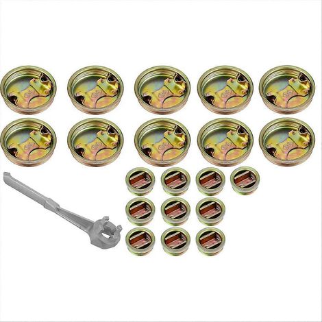 Lot de 20 bouchons métalliques pour fûts avec joint, 2 et 3/4 pouces, bouchons en acier (1/5)