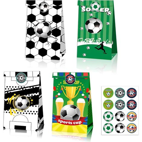 Fußball Geschenktüten 12x Geburtstag avec Sticker (1/5)