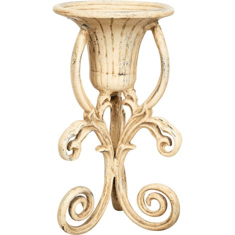 Porte-pot en fonte finition antique