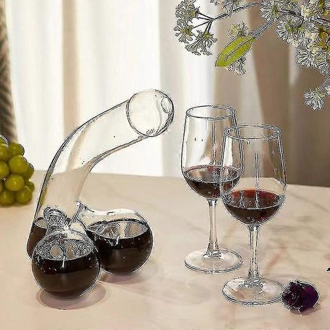 Carafe à whisky en verre, cadeau d'anniversaire pour homme, idéale pour les fêtes autour de l'alcool. (1/4)