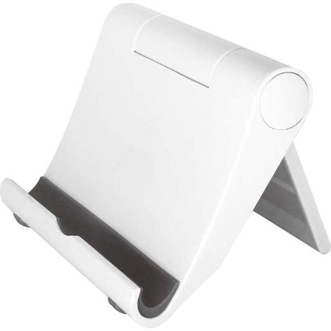 Support téléphone portable noir 2 pièces, support de bureau pliable 360°, réglable pour smartphone iPhone et Android, support de table universel (1/5)