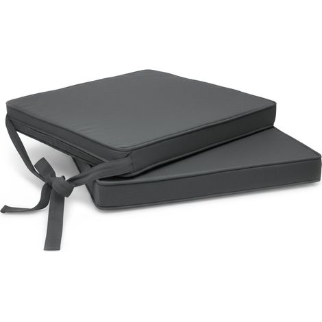 Lot de 2 coussins de chaise Loft SK gris graphite, 45x40x5cm
