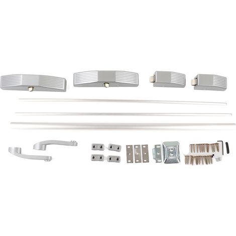 Poussoir de verrouillage facile pour ouverture de porte, verrou de fuite robuste à double point de verrouillage, pour centre commercial et usine. (1/5)