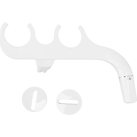 Bidet mince en cuivre 3/8, raccord en T non électrique autonettoyant à double buse, accessoire de toilette hygiénique pour l'hygiène féminine, blanc (1/5)