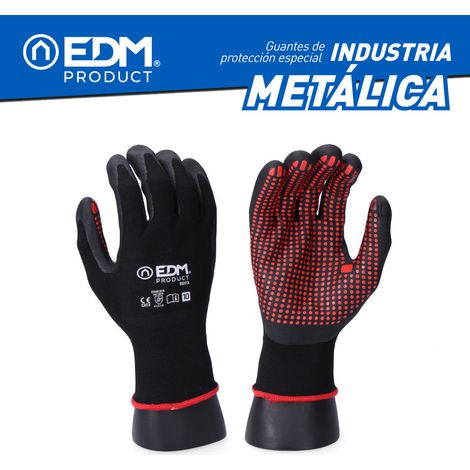 Gant pour l'industrie métallurgique nylon/lycra enduit de nitrile Taille 7 EDM (1/5)