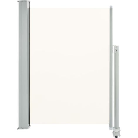 Tenda da sole parasole laterale retrattile per patio giardino terrazza balcone schermo di protezione visiva 100 x 300 cm bianco sporco 020007177