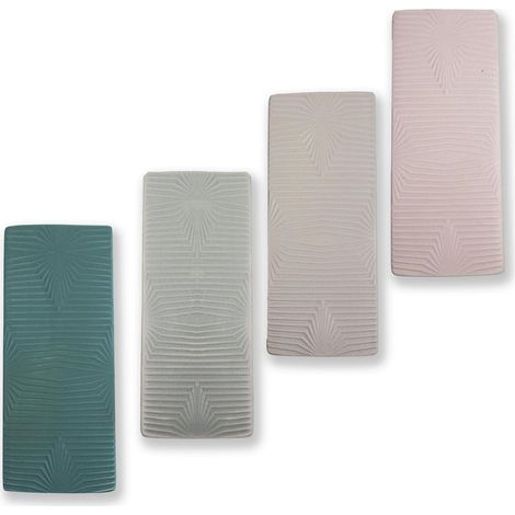 Lot de 4 humidificateurs en céramique BARI Relief plat à fixer au radiateur Radiateur Diffuseur d'eau Vase mural 333 a1682 330 (1/5)