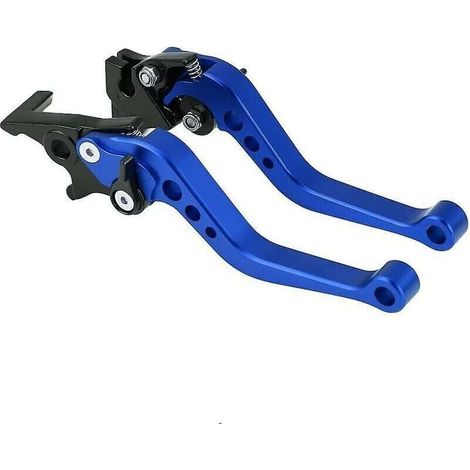 Bremshebelgriff, 1 Paar 22 mm 7/8 CNC Aluminium Motorrad Kupplungstrommel Universal-Bremshebelgriff (blau) (1/4)