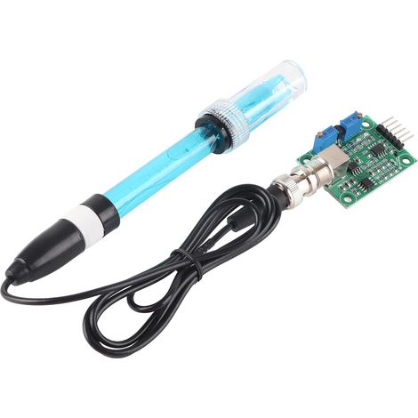 Sonde électrode pH non rechargeable, capteur pH bleu, kit de mesure de qualité d'eau, électrode de remplacement pour pH-mètre, sans entretien, compatible testeur pH (1/4)