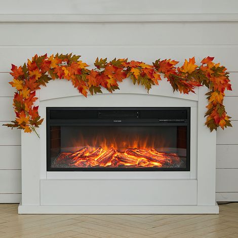 2M Maple Leaf Garland with Lights (1/5)