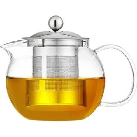 Théière En Verre - 950 Ml - Avec Infuseur - Pour Thé Fleurissant Et Thés Bouillons - 1 Pièce (1/5)