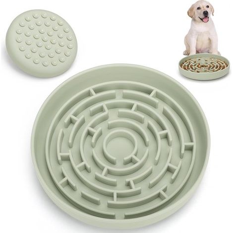 Gamelle pour animaux avec fonction anti-ingestion, tapis d'alimentation en silicone avec ventouses, tapis à lécher interactif pour chiens de petite et moyenne taille. (1/5)