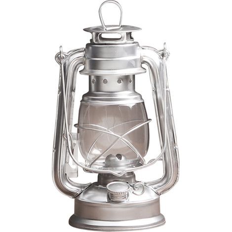 Ornement de lampe à pétrole en fer forgé de style rétro. argent. convenant à une chambre ou une table de chevet (1/5)