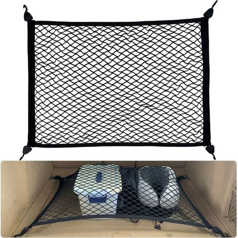 Dog Net for Camper Boot Storage, 80 x 60 cm, Extendable to 160 x 120 cm with 4 Sturdy Reinforcement Hooks, Elastic Suspension for Camper, for Most Models A MUMU (1/4)