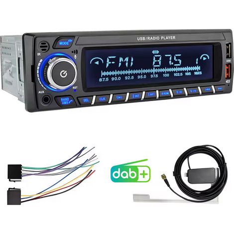 DISCORAMA® STEREO AUTO AUTORADIO 1 DIN BLUETOOTH CON SCHERMO MP3 USB DAB INTEGRATA VIVAVOCE (1/4)