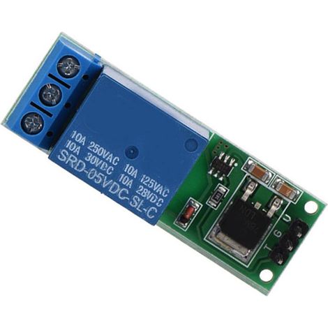 Module relais bistable à verrouillage automatique 6-24 V avec mini-interrupteur à bascule et carte de déclenchement à impulsion basse. (1/5)