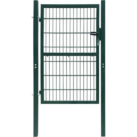 2D Fence Gate (Single) Green 100x120 cm vidaXL
