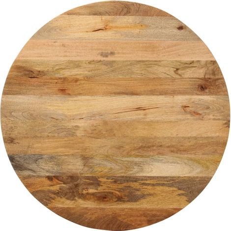 Tischplatte Ø 90x2,5 cm Rund Massivholz Mango