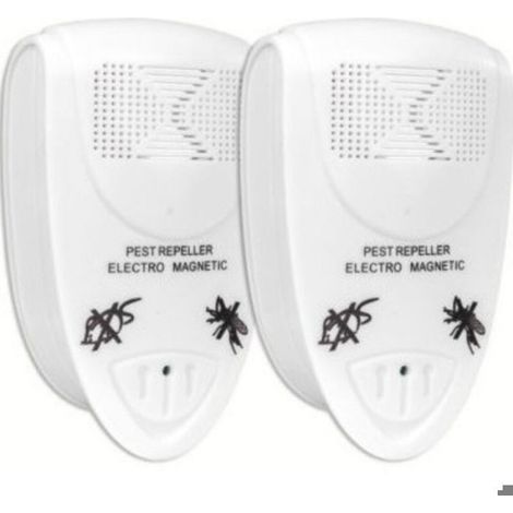Repulsif A Ultrasons - Pour Chauves-Souris - 20-65 Khz - 2,5 W - 100-240 V - Pour Intérieur Jusqu'à 80 M² - Lot De 2 (1/4)