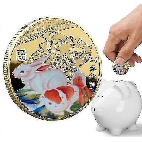 Pièce commémorative de l'année du Lapin 2023 du zodiaque chinois - Nouvelle pièce commémorative animale SP (1/5)