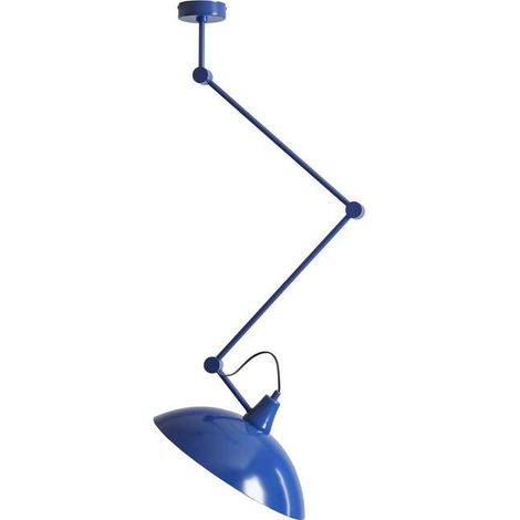 [NEUWERTIG] B-Ware Hängeleuchte Melos Pendelleuchte Lampe dimmbar höhenverstellbar blau Ø36cm 95cm (1/2)
